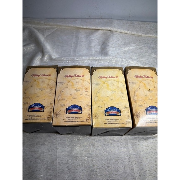 set of four "Limited Treasures Holiday Edition '98" collectible bears New in box - Picture 6 of 9